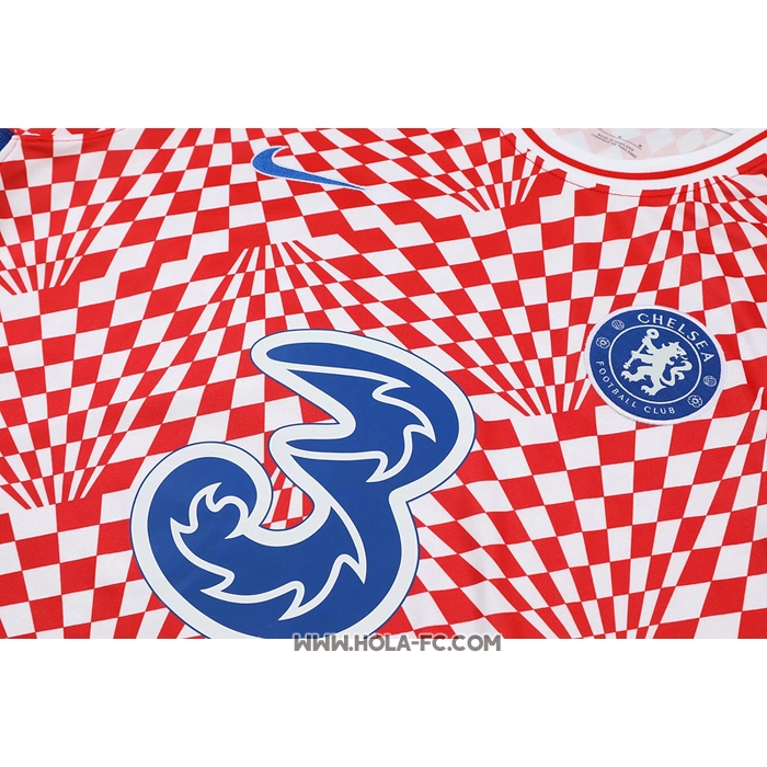 Chandal del Chelsea 2022-2023 Manga Corta Rojo y Blanco - Pantalon Corto